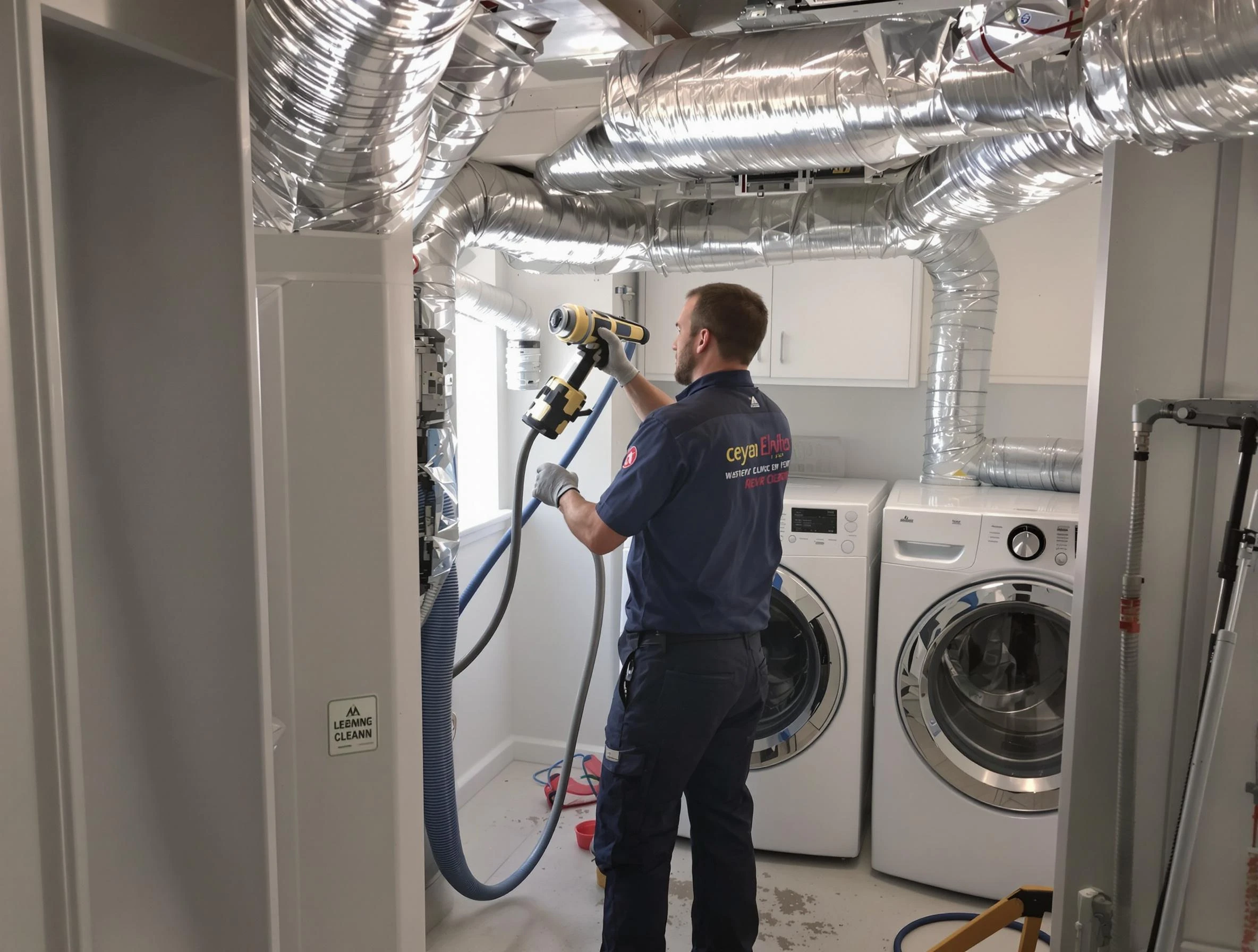 Pomona Dryer Vent Cleaning specialist using advanced equipment for thorough duct cleaning in Pomona